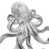 Mr Gecko White Octopus Cast Iron Wall Hook