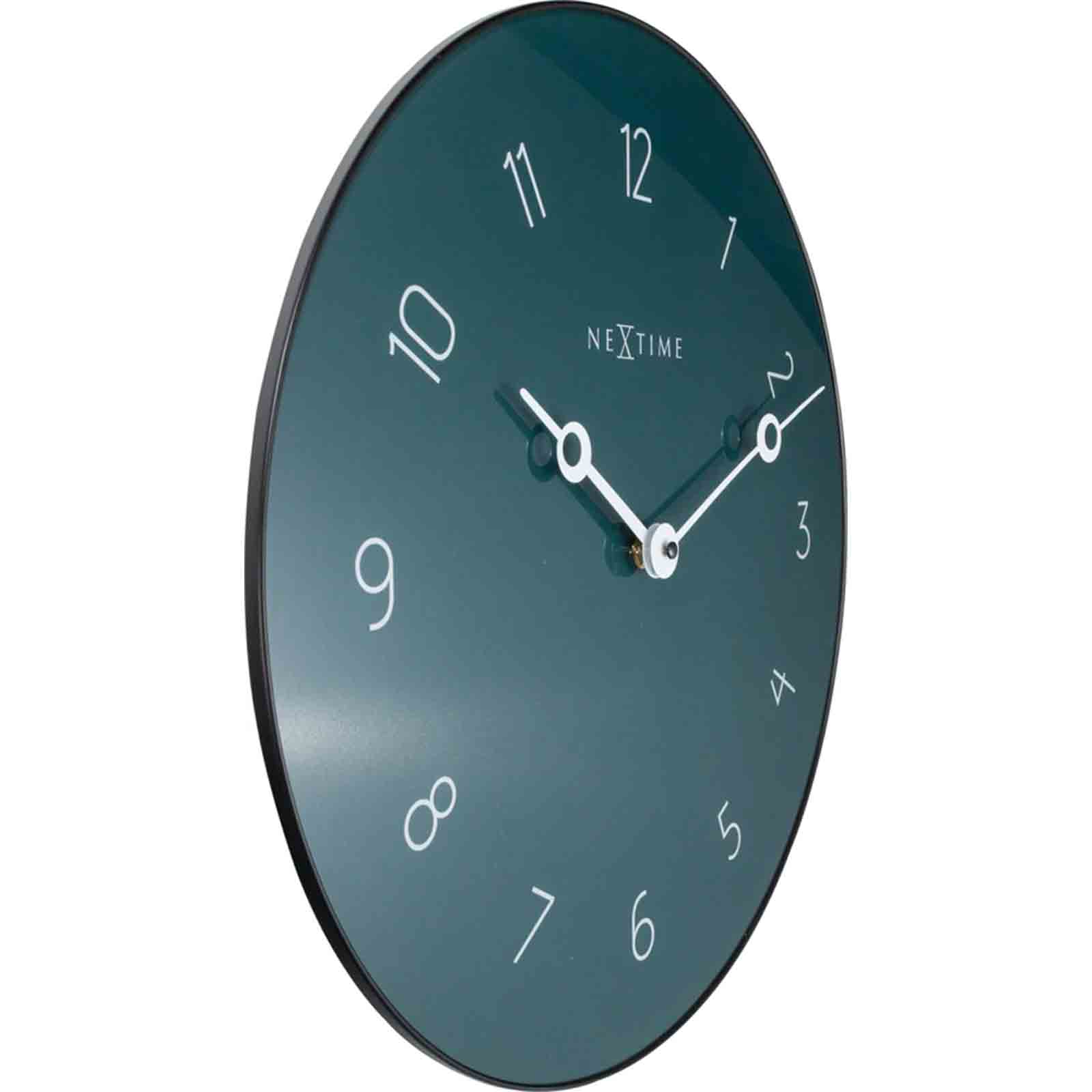 NeXtime Carousel Grey Glass Wall Clock