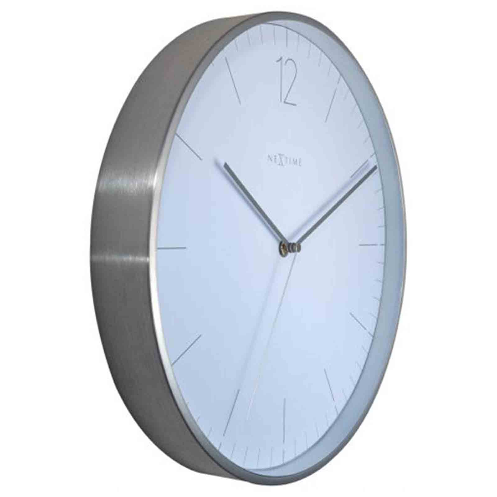 NeXtime Essential Silver Wall Clock
