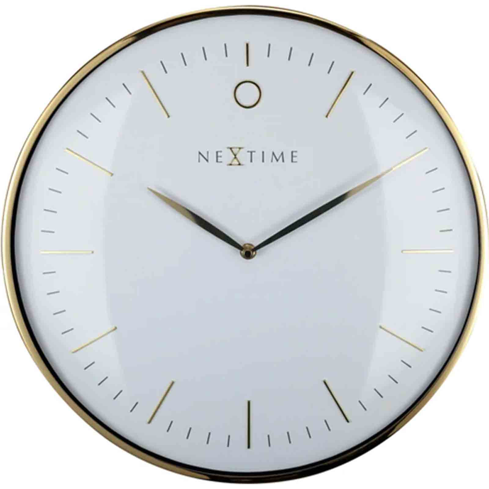 NeXtime GLAMOUR White and Gold Wall Clock