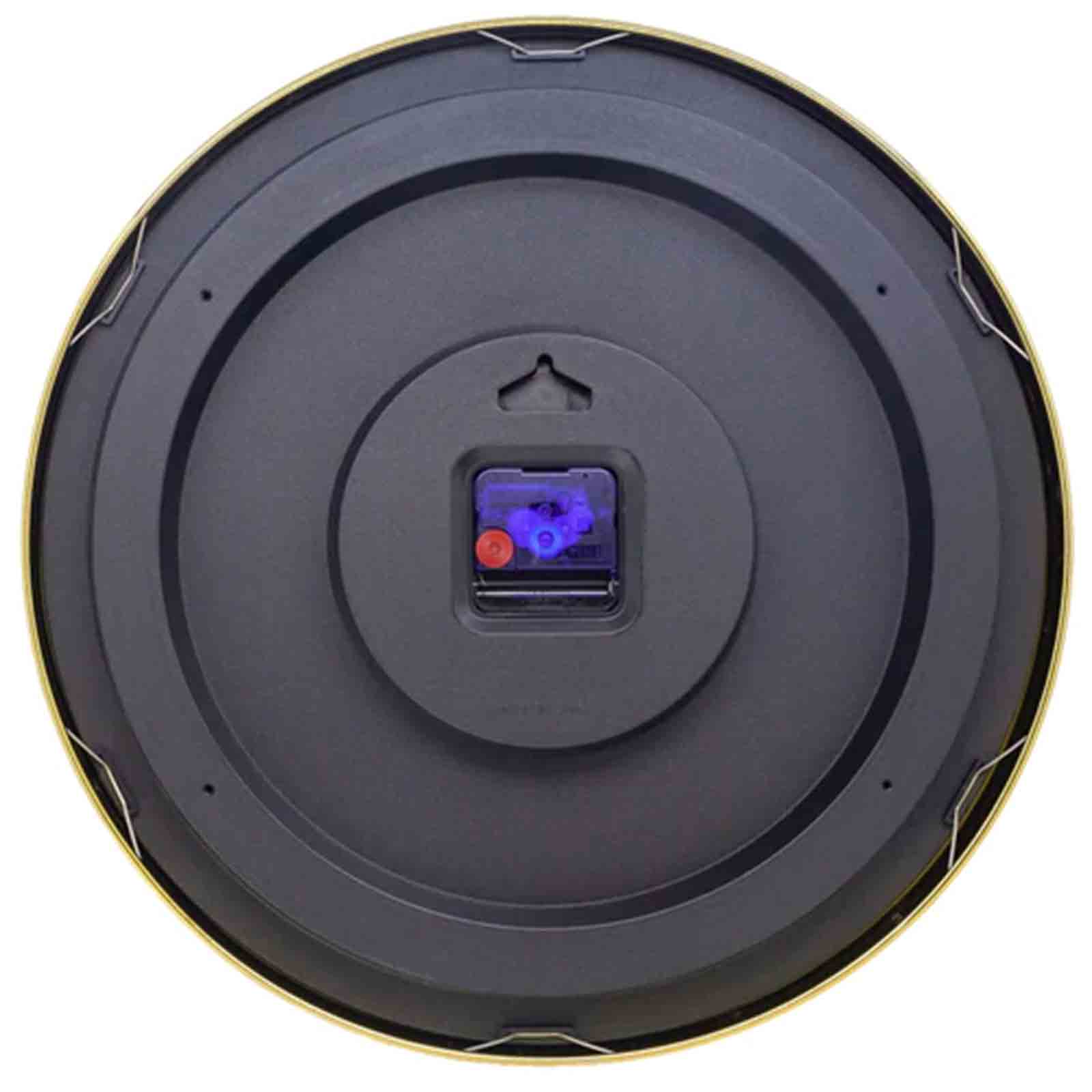 NeXtime GLAMOUR White and Gold Wall Clock - back of clock