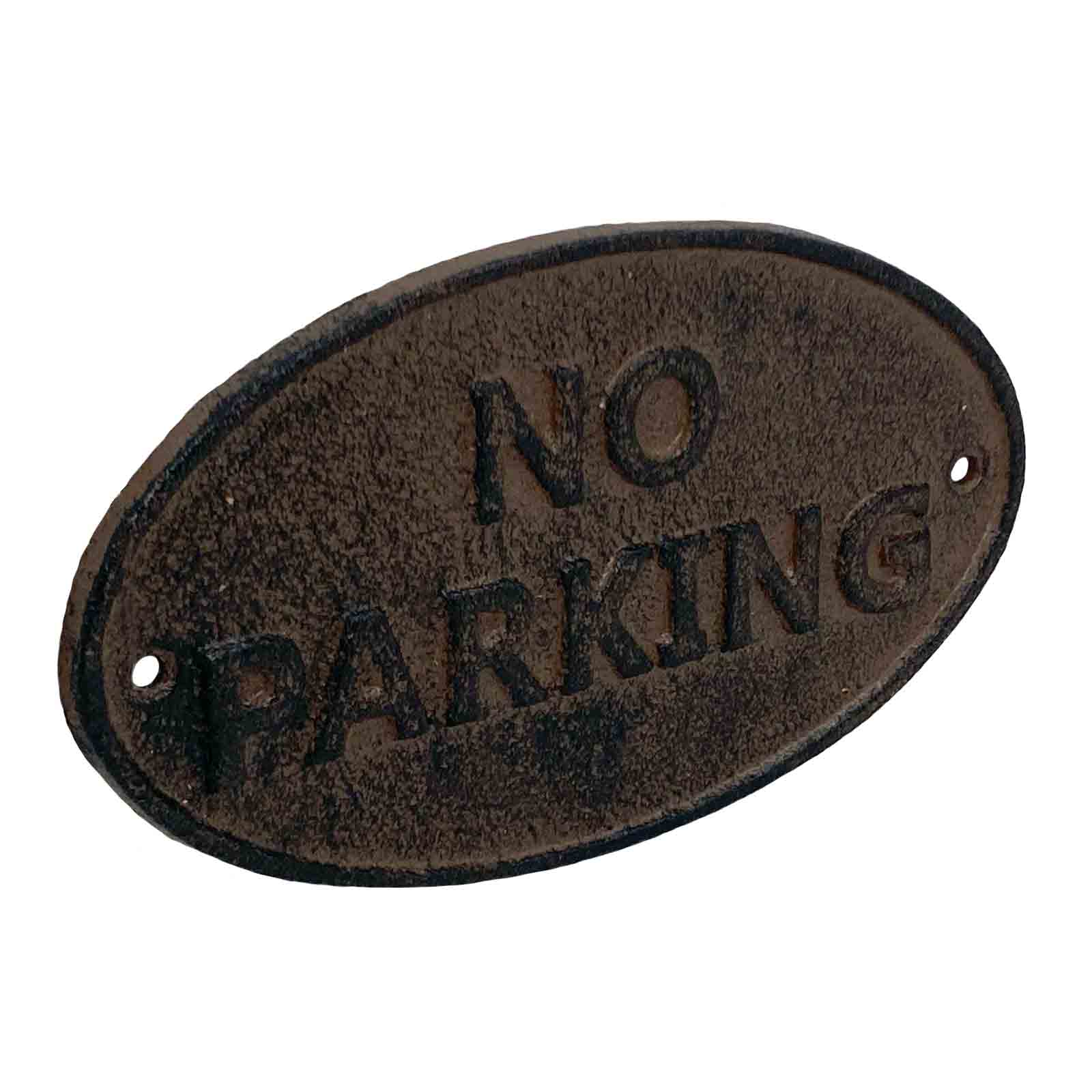 No Parking Cast Iron Sign