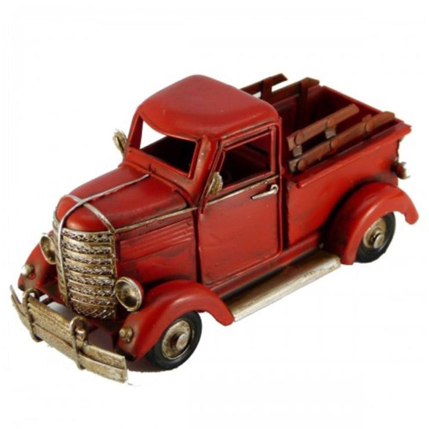 Red Tin Pickup Truck.