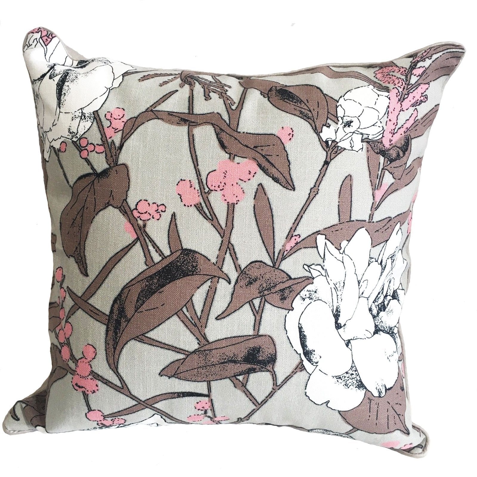 Pink Floral Cushion - 45cm.