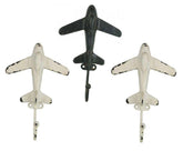 Metal Plane Wall Hooks.