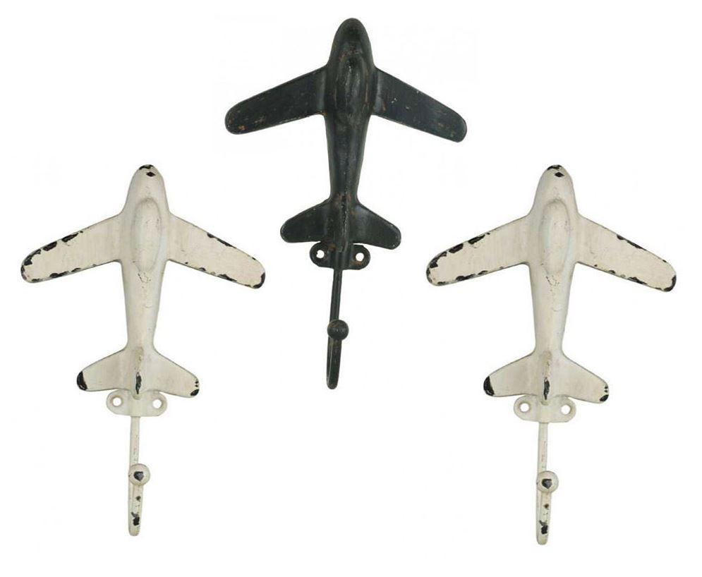 Metal Plane Wall Hooks.