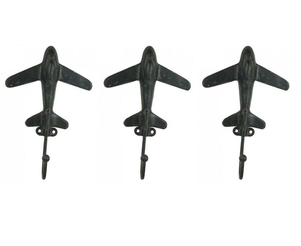 Metal Plane Wall Hooks.
