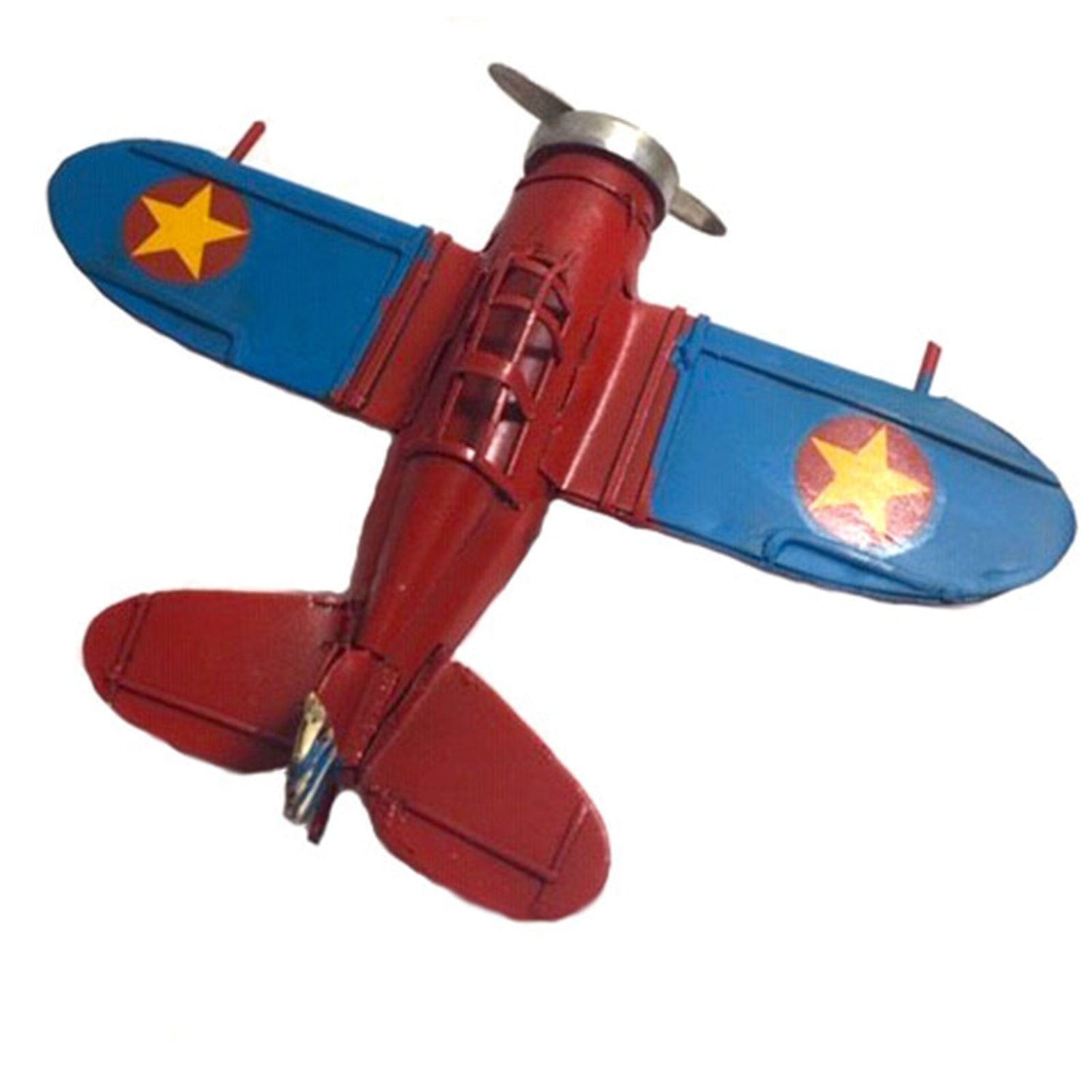 Red Mini Roamer Plane - Small Vintage Style Metal Plane.