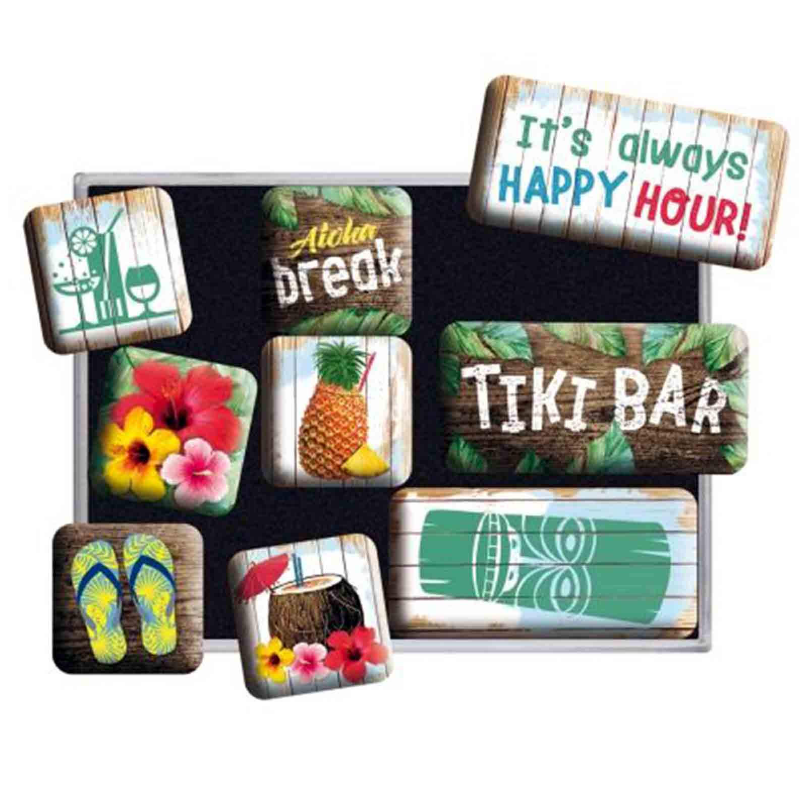 Tiki Bar - Nostalgic Art Magnets - Set of 9