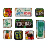 Tiki Bar - Nostalgic Art Magnets - Set of 9