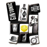Gin & Tonic Set of 9 Nostalgic Art Magnets