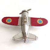 Silver Mini Roamer Plane - Small Vintage Style Metal Plane.