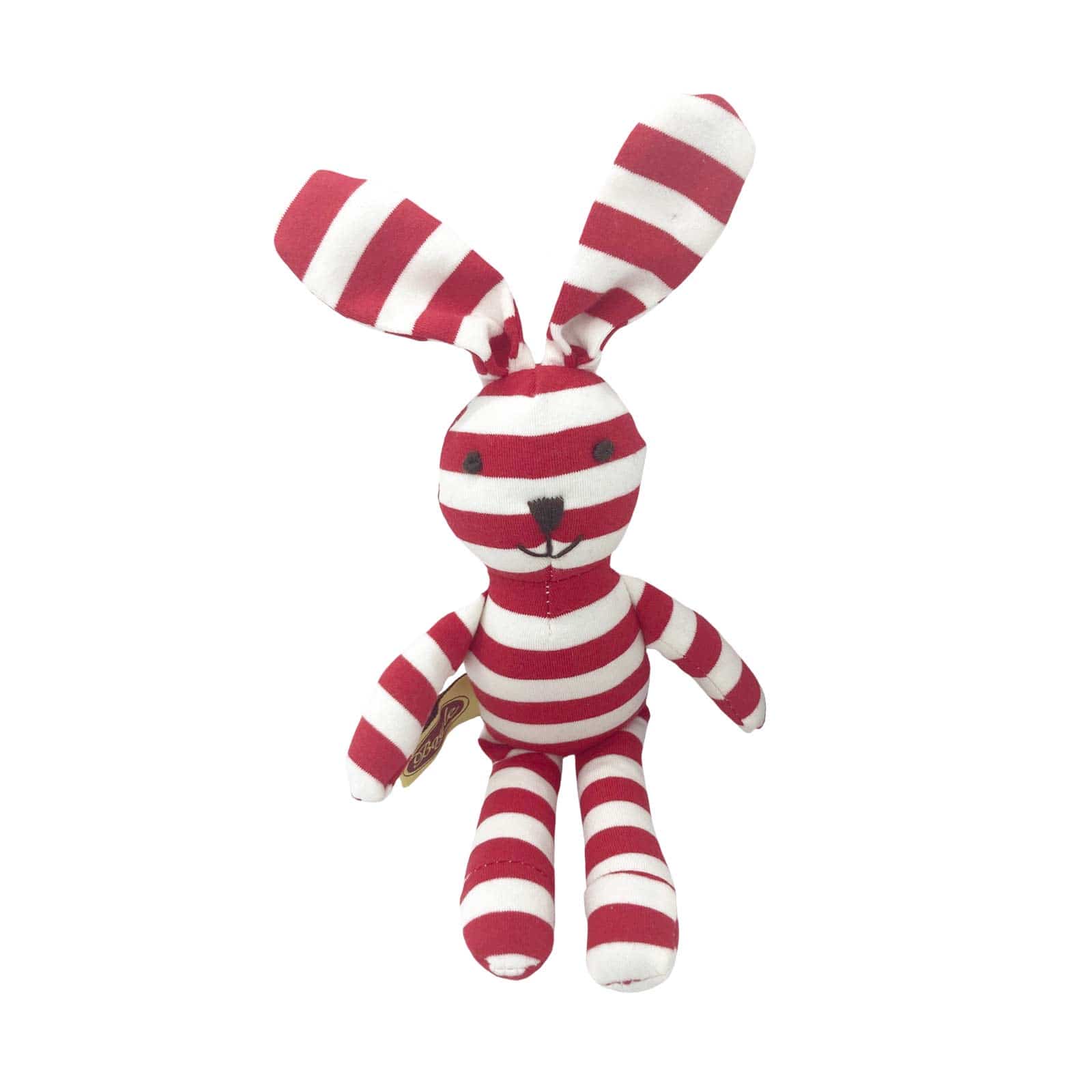 23cm Red Striped Rabbit Plush Toy