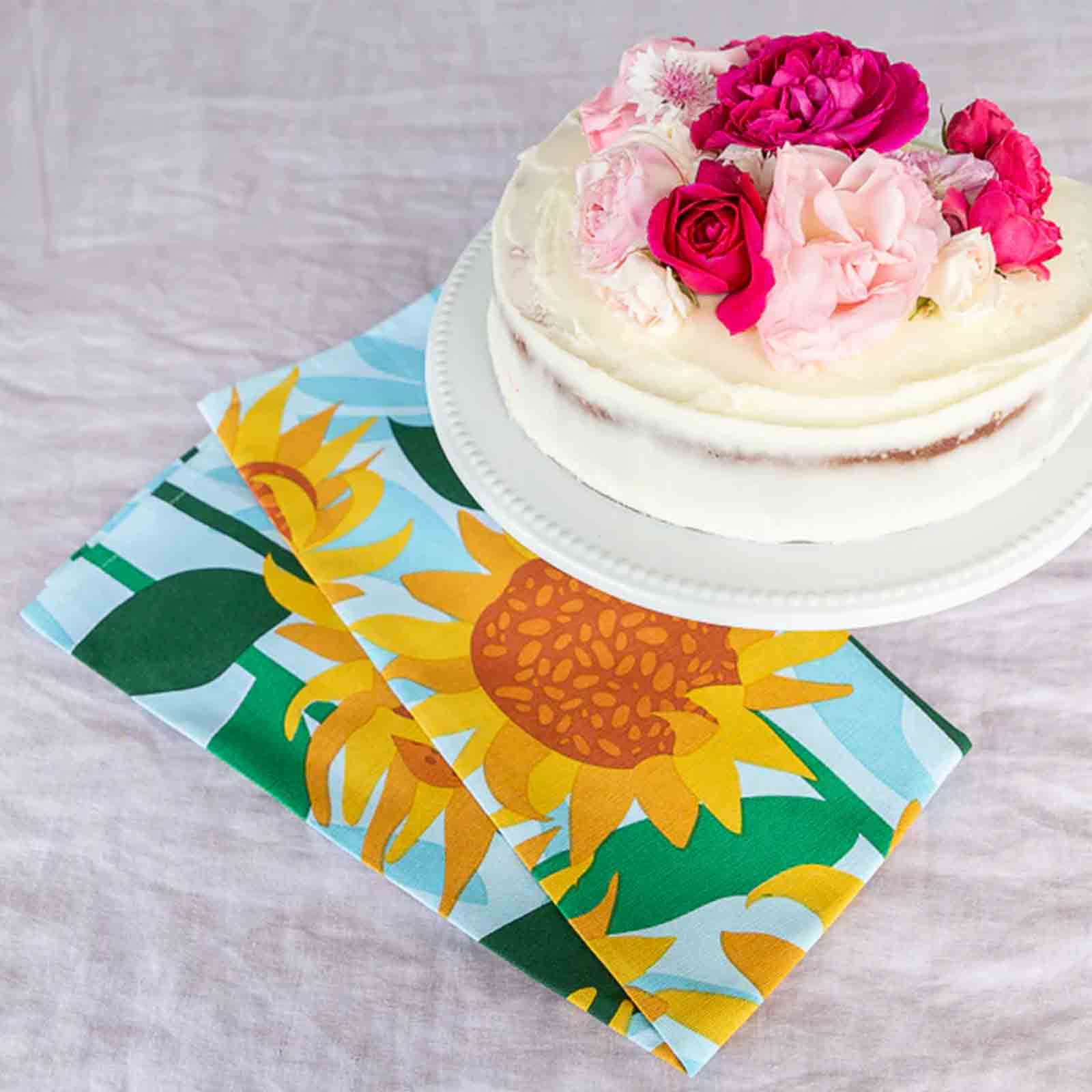 Sunflowers 100% Cotton Tea Towel