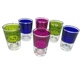 3 Colour Moroccan Tea Glasses - Set of 6