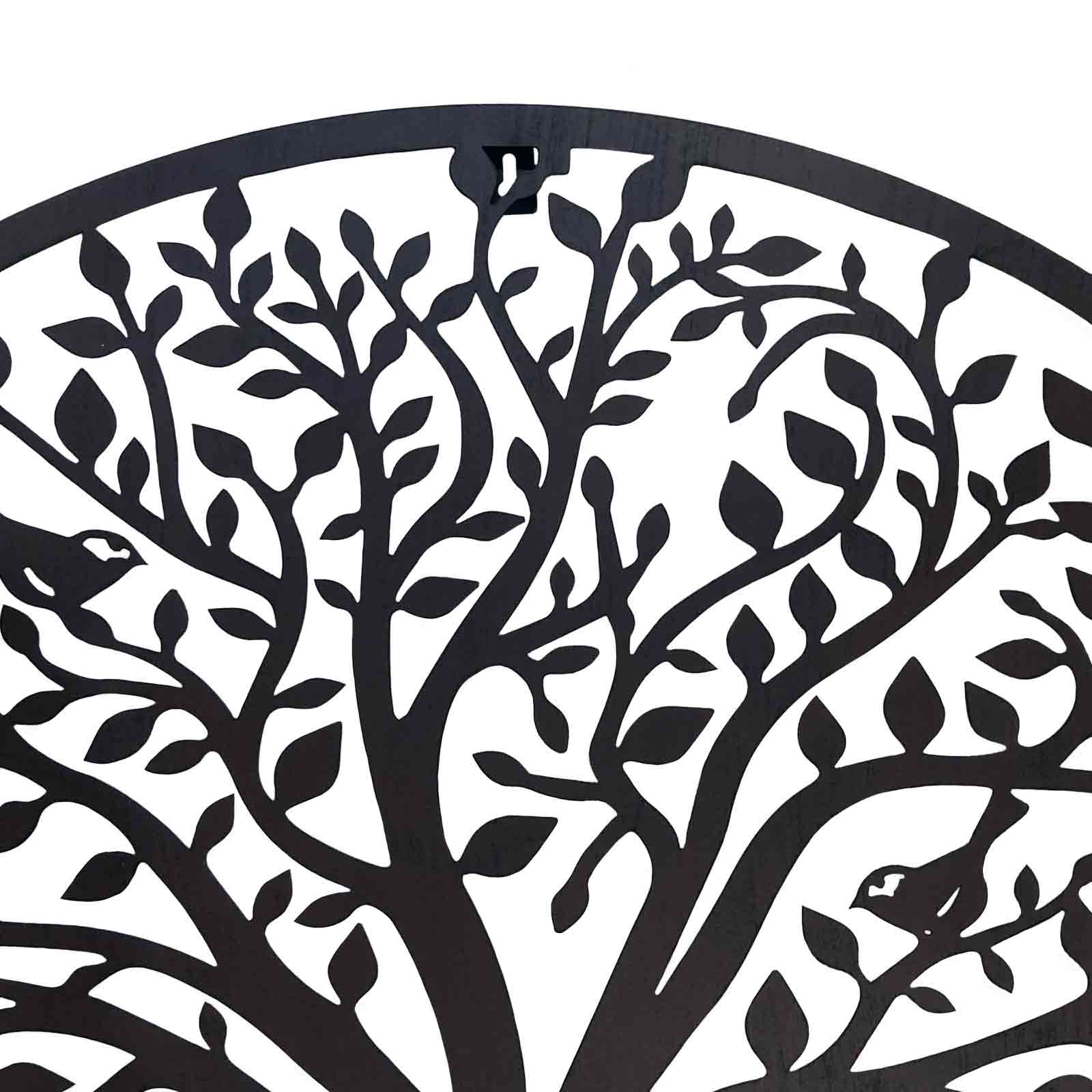 99cm Black Tree Round Wall Decor - Hello Homewares