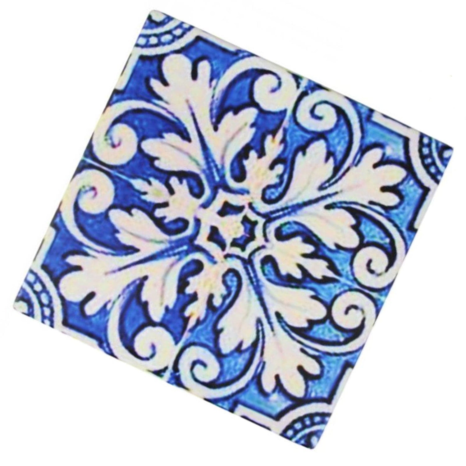 "Malaga Tile" Ceramic and Cork Trivet.