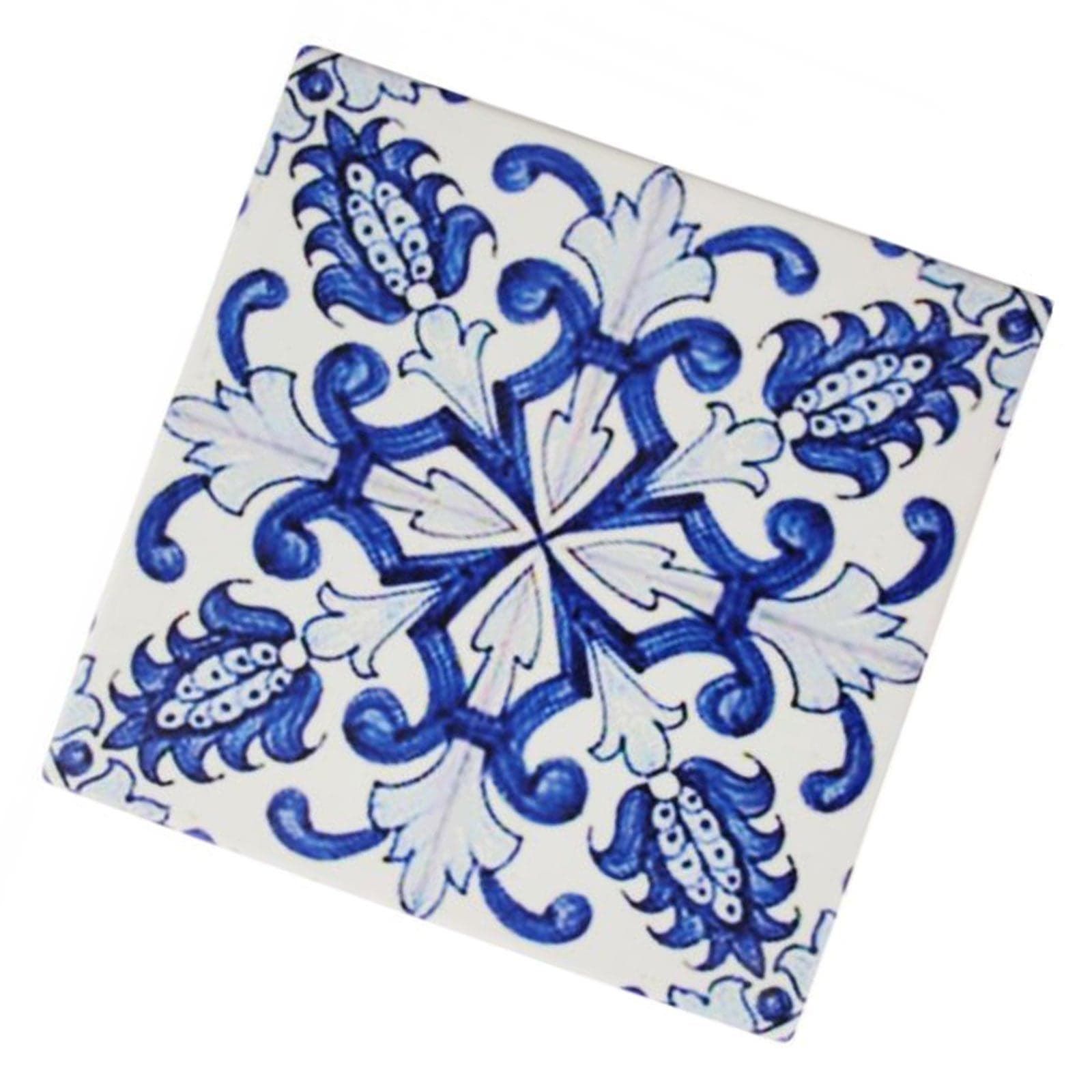 "Portafino Tile" Ceramic and Cork Trivet.