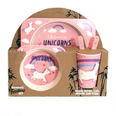 Unicorn 5 Piece Eco-friendly Bamboo Dining Set.