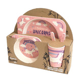 Unicorn 5 Piece Eco-friendly Bamboo Dining Set.