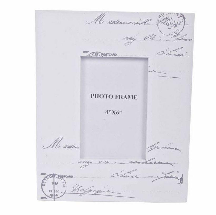 White Post Stamp Wooden Photo Frame.