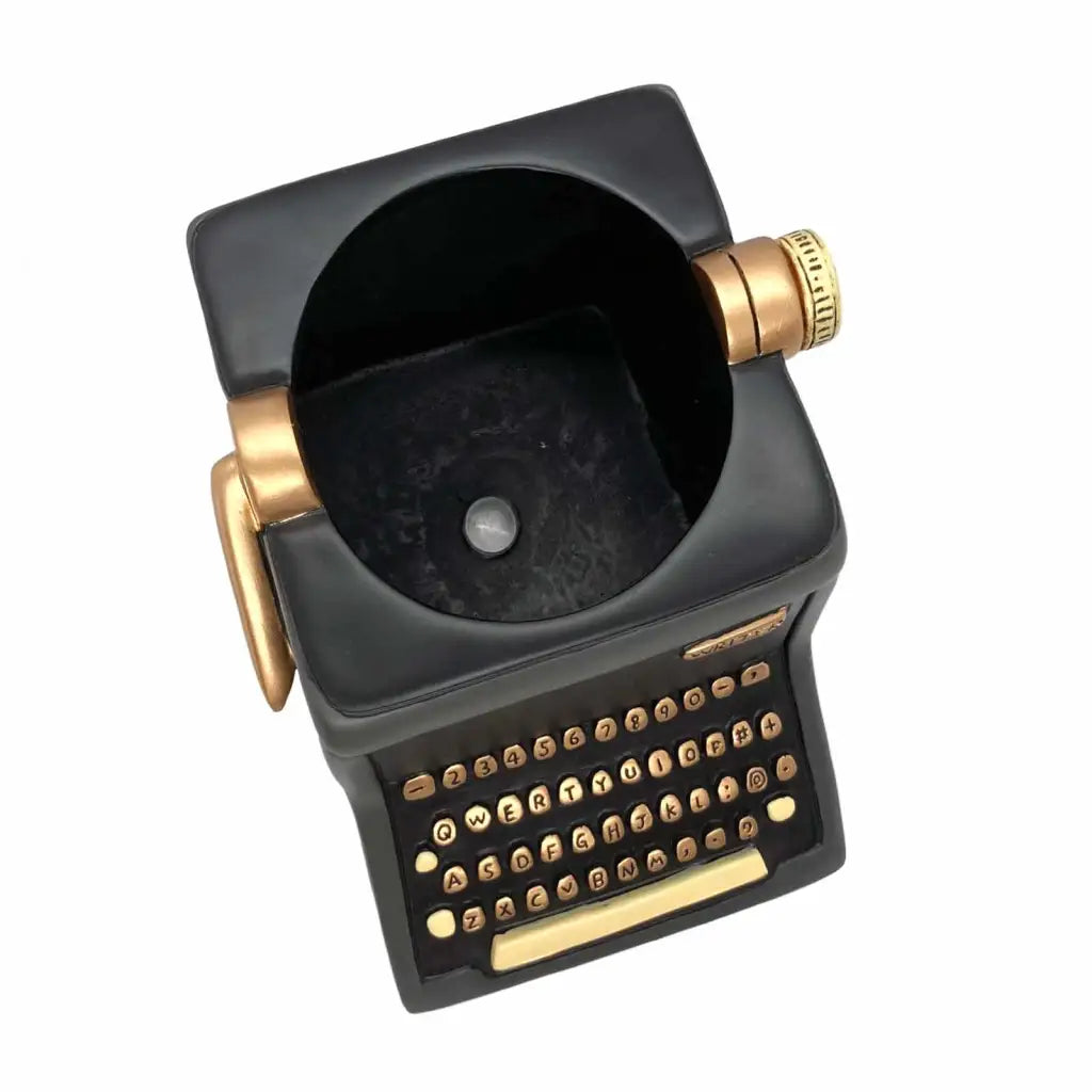 BLACK WRITER Planter - Typewriter Pot Planter / Pen Holder -