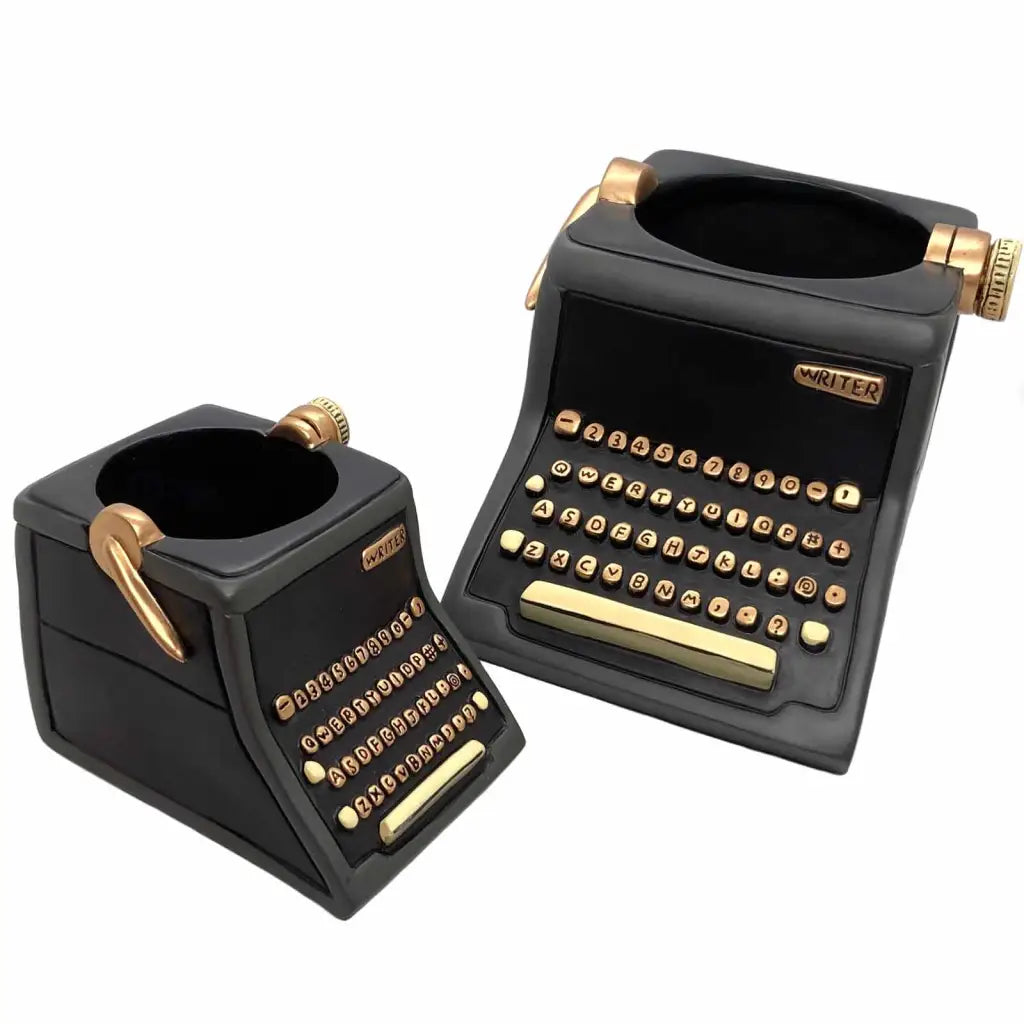 BLACK WRITER Planter - Typewriter Pot Planter / Pen Holder -