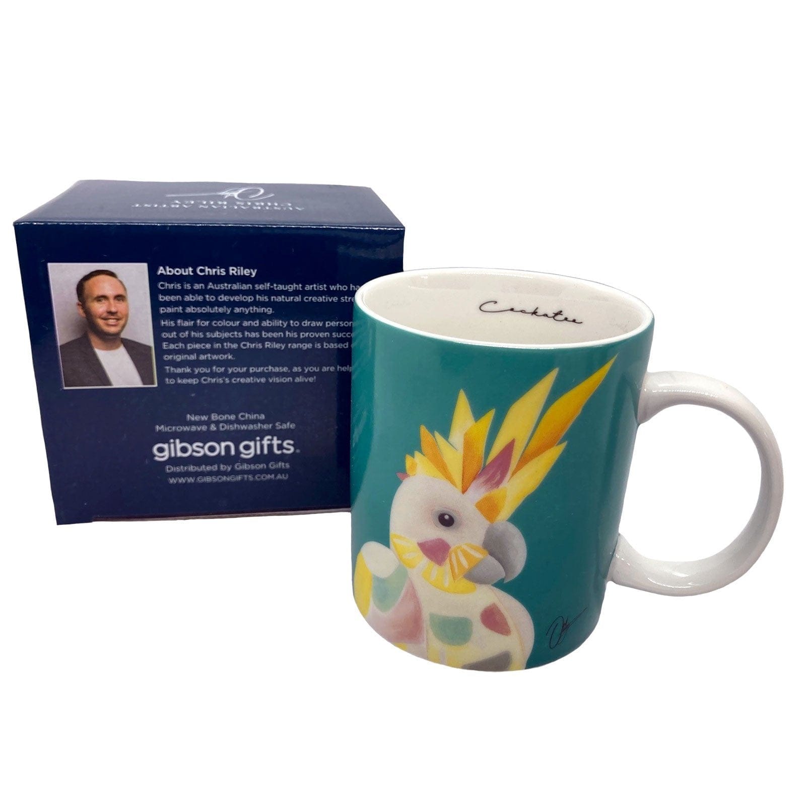 Chris Riley Cockatoo Bone China Mug.