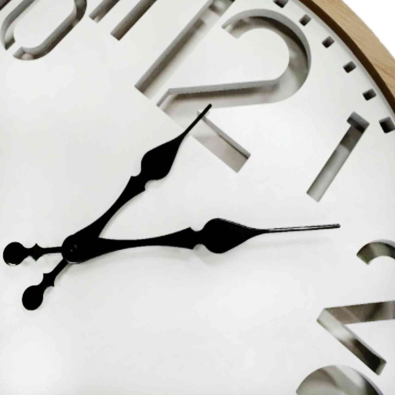 60cm White Cut-Out Wall Clock - Hello Homewares