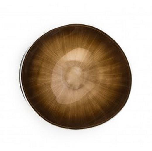 Small Brushed Enamel Aluminium Bowl.