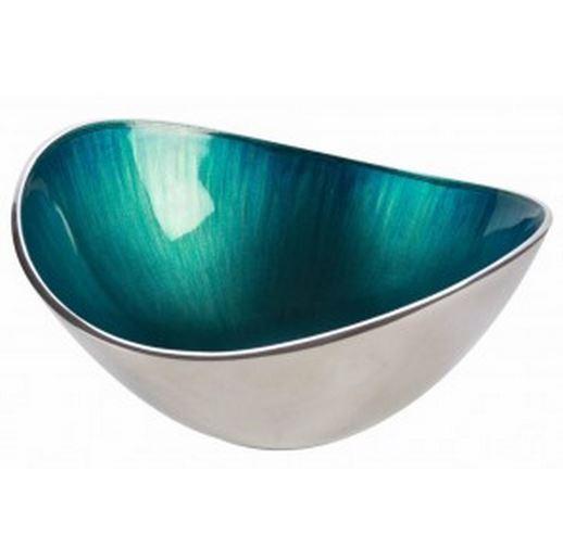 Small Brushed Enamel Aluminium Bowl.