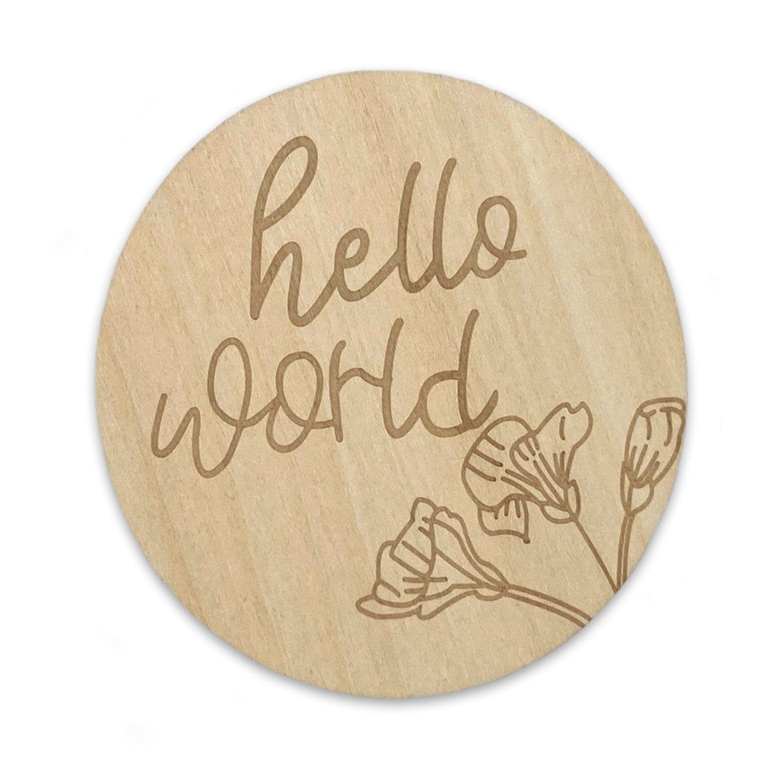 Floral Wooden Baby Milestone Cards
