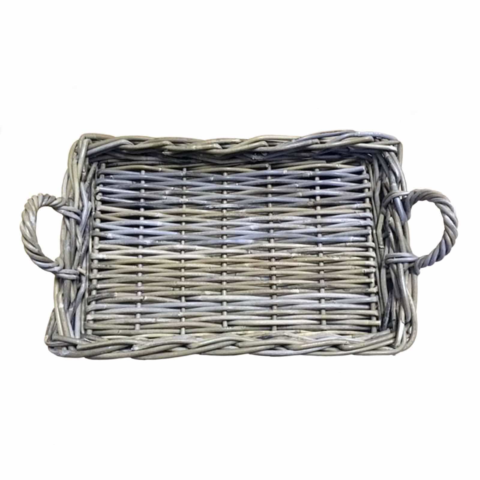 Natural Grey Kubu Rattan Tray - Hello Homewares