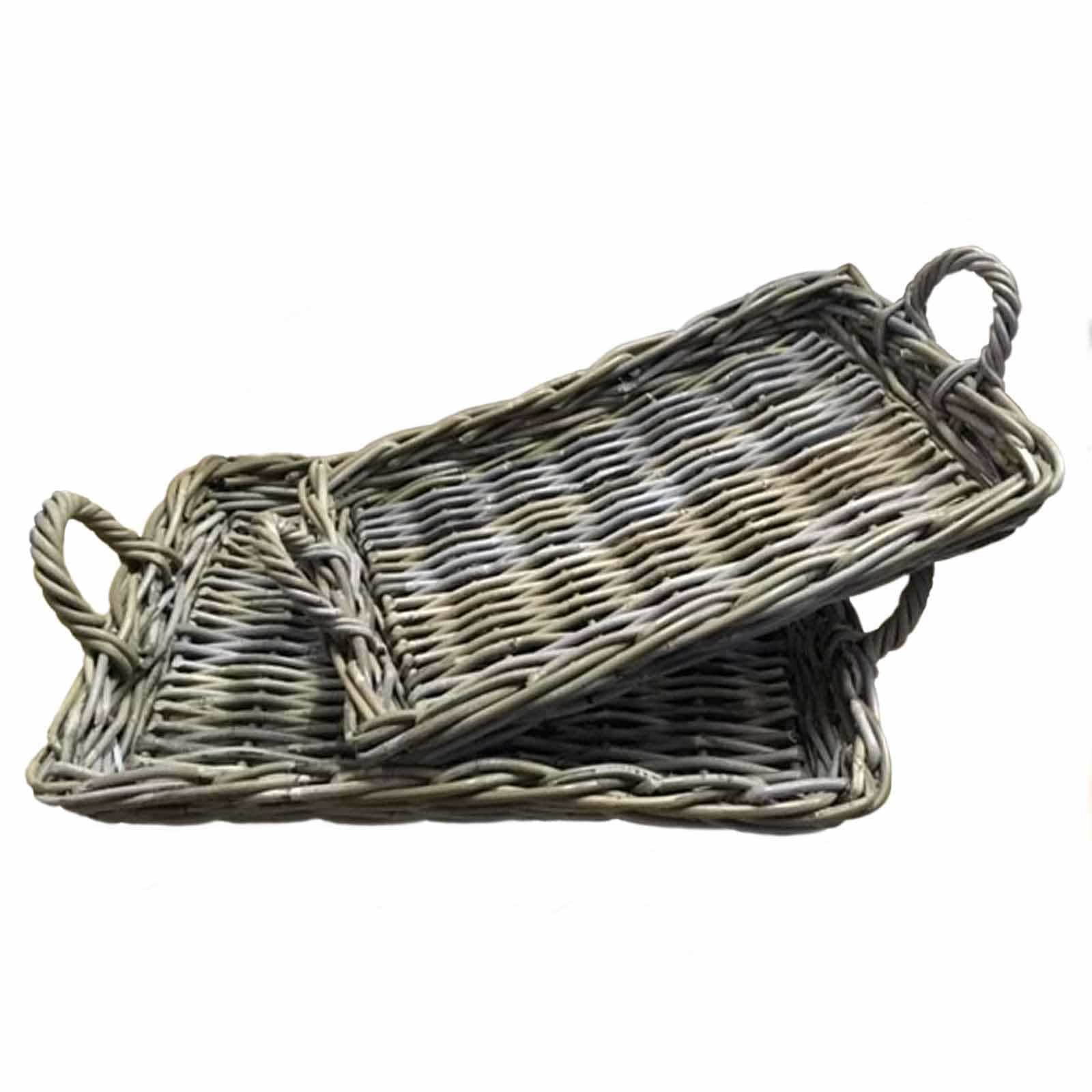Natural Grey Kubu Rattan Tray - Hello Homewares