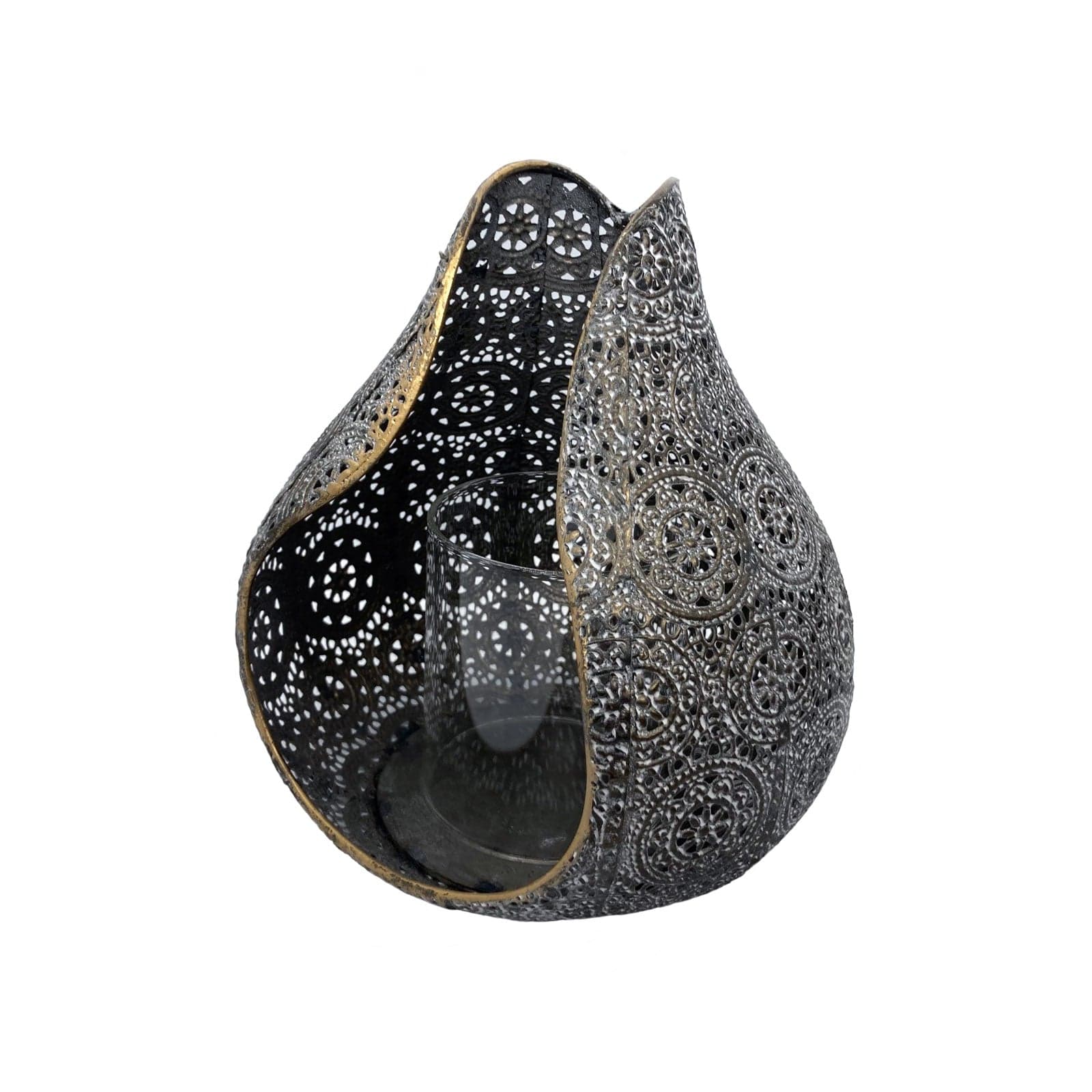 Medium Filigree Metal Candle Holder