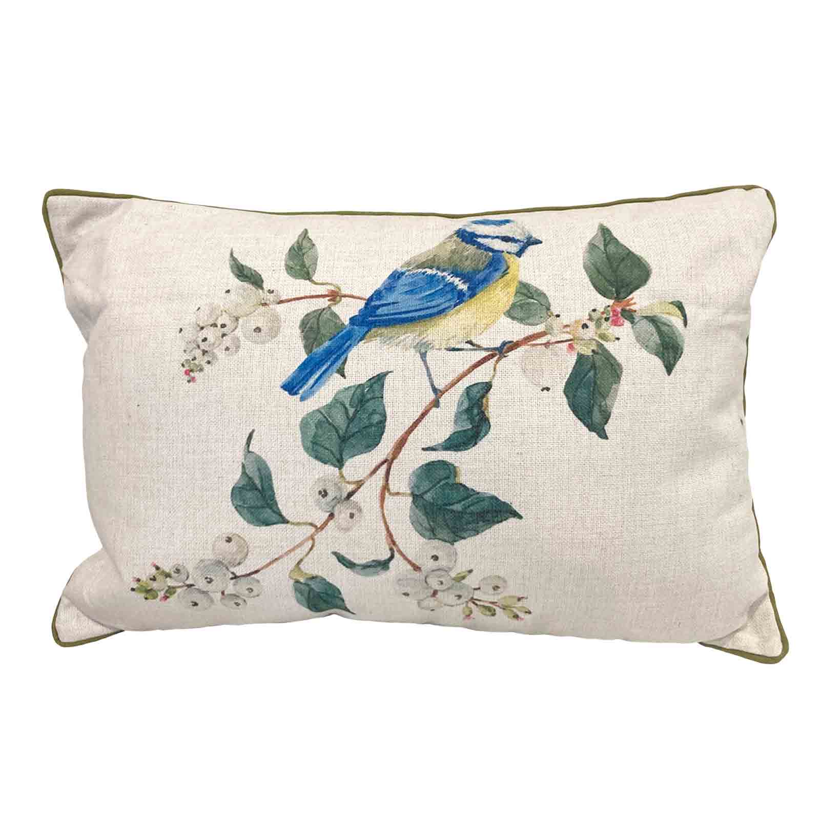 Blue Bird Linen Decorator Cushion - 40cm x 60cm