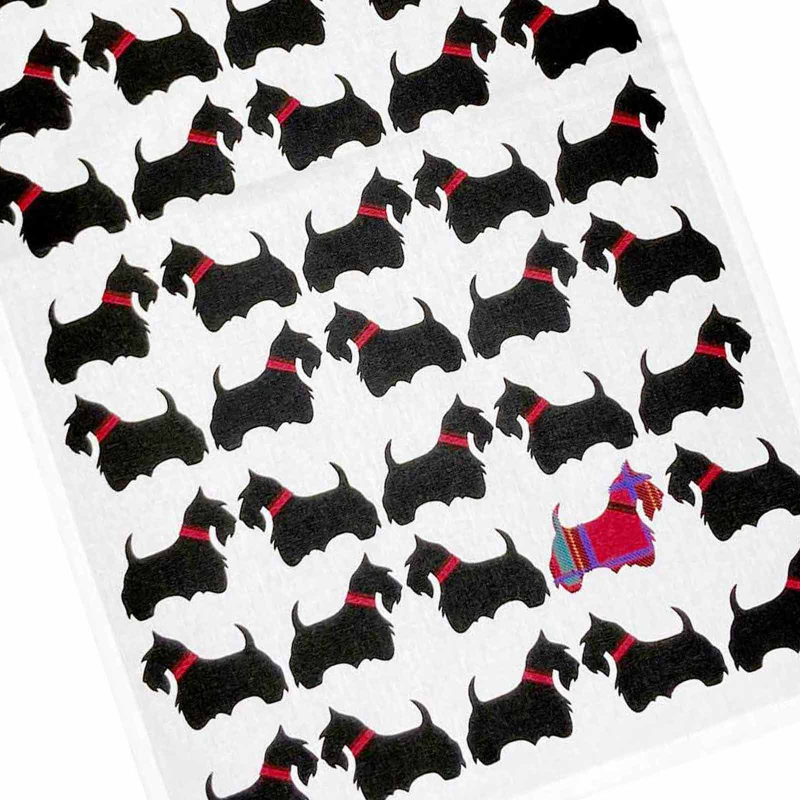 SCOTTIE DOG 100% Cotton Tea Towel