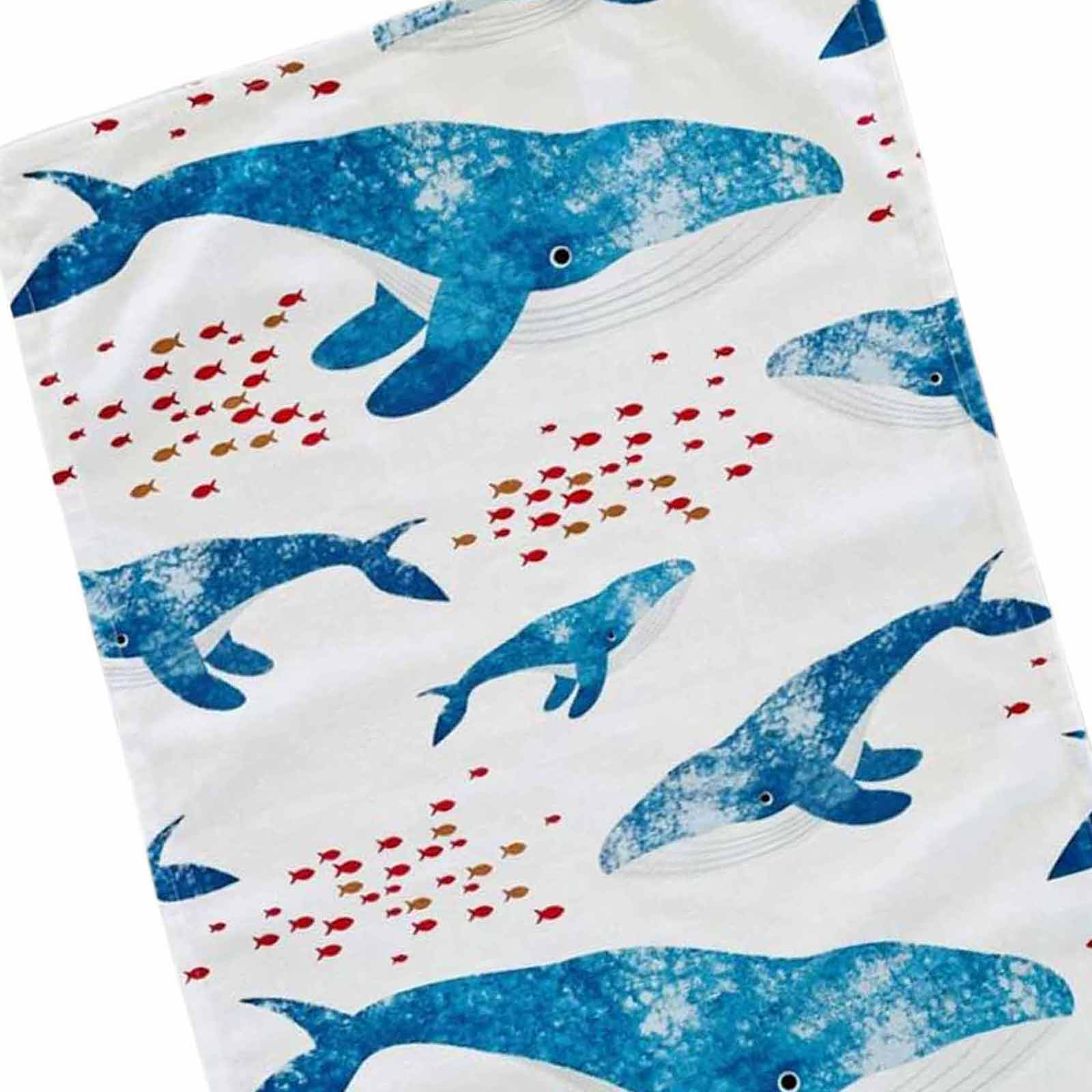 WHALE 100% Cotton Tea Towel