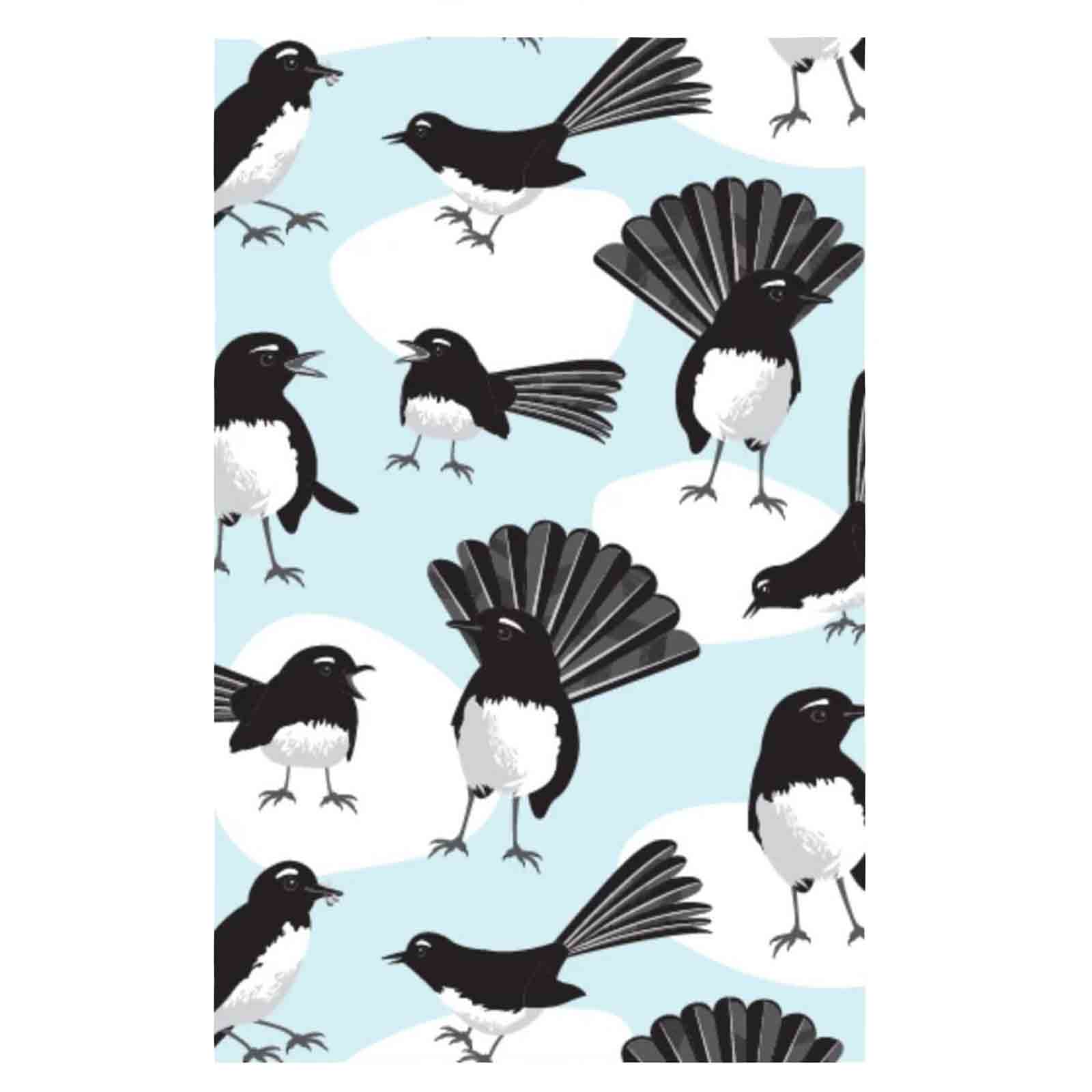 Willie Wagtail 100% Cotton Tea Towel
