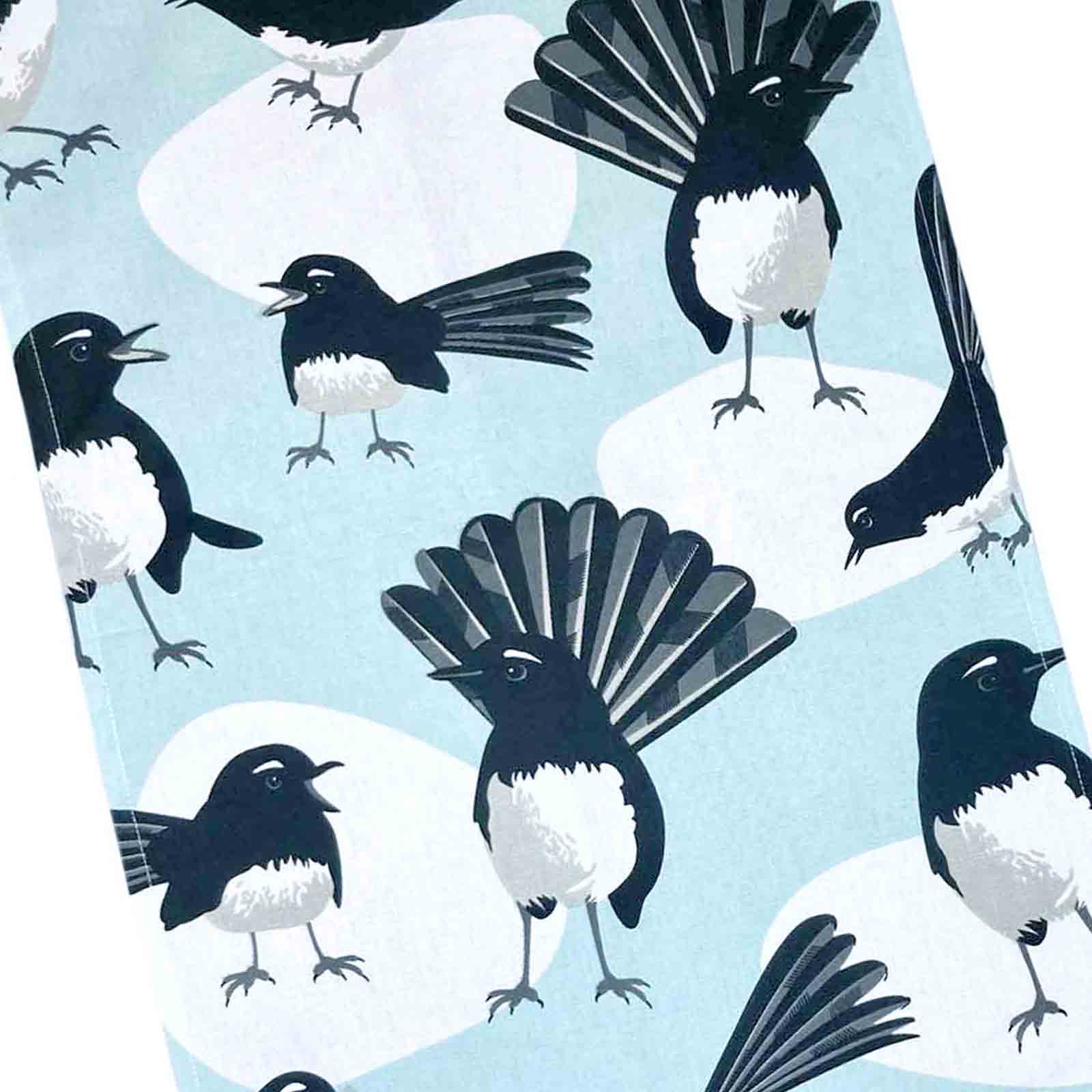 Willie Wagtail 100% Cotton Tea Towel