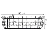 90cm Parisian Style Iron Window Box Wall Planter