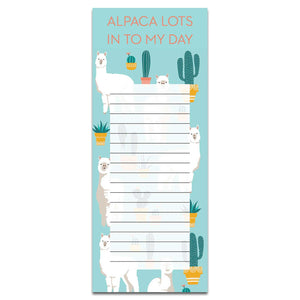 Alpaca Lots In To My Day Magnetic Note Pad Jotter