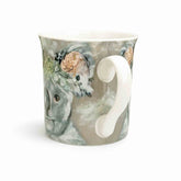Australian koala art mug with floral head dress by Amanda Brooks, boxed ceramic coffee mug, boutique wildlife home décor.
