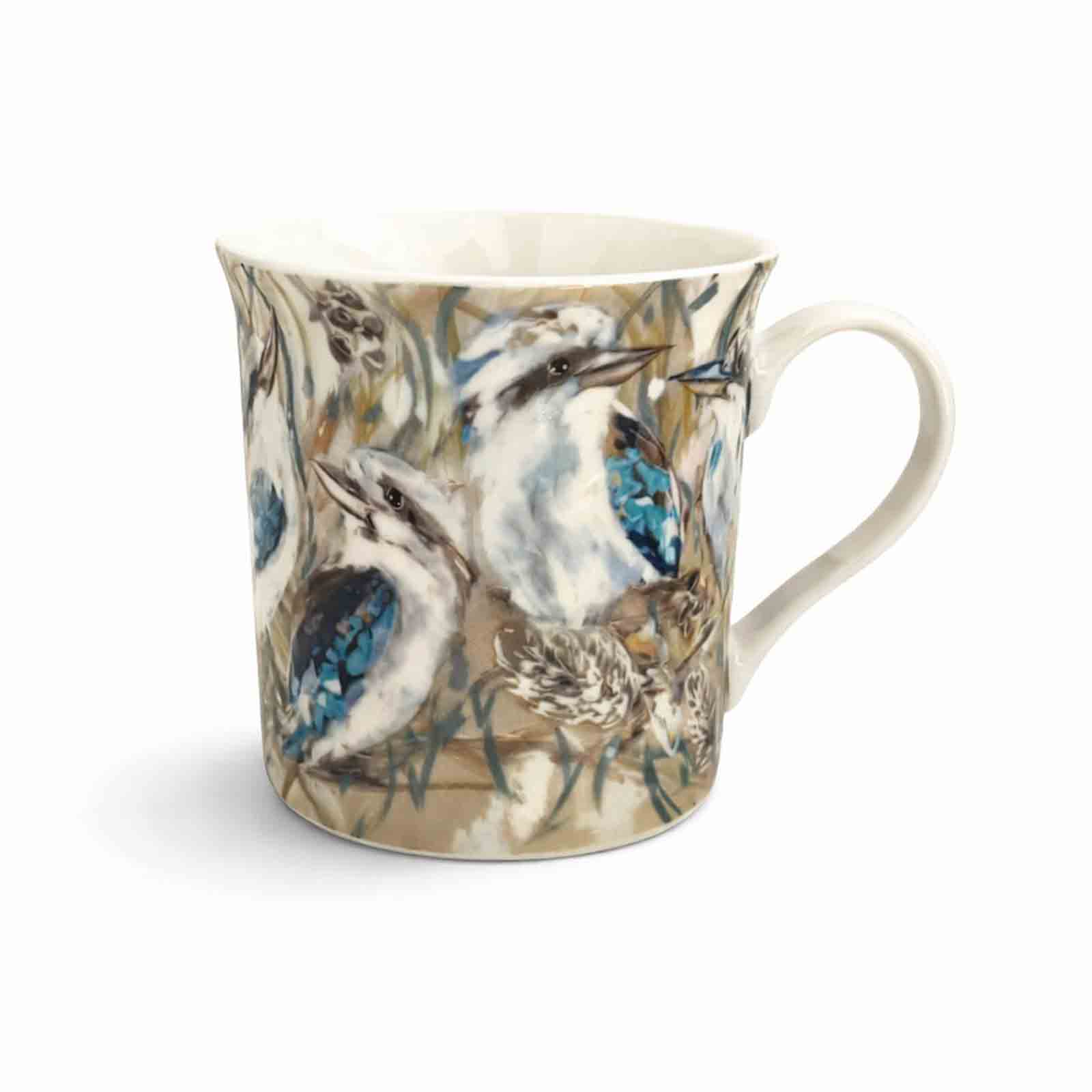 Amanda Brooks 300ml Kookaburra and Banksia new bone china coffee mug