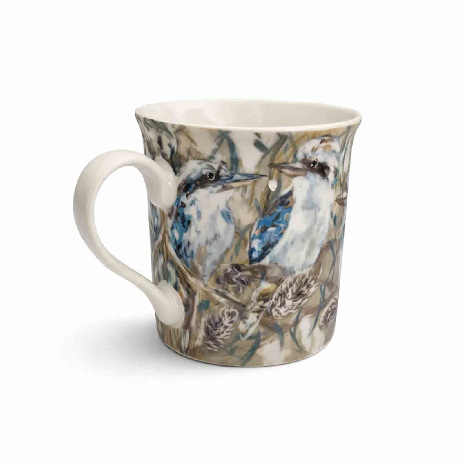 Amanda Brooks 300ml Kookaburra and Banksia new bone china coffee mug