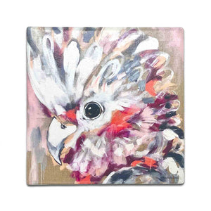 Amanda Brooks Pink Galah Australian Birds Stone Coaster