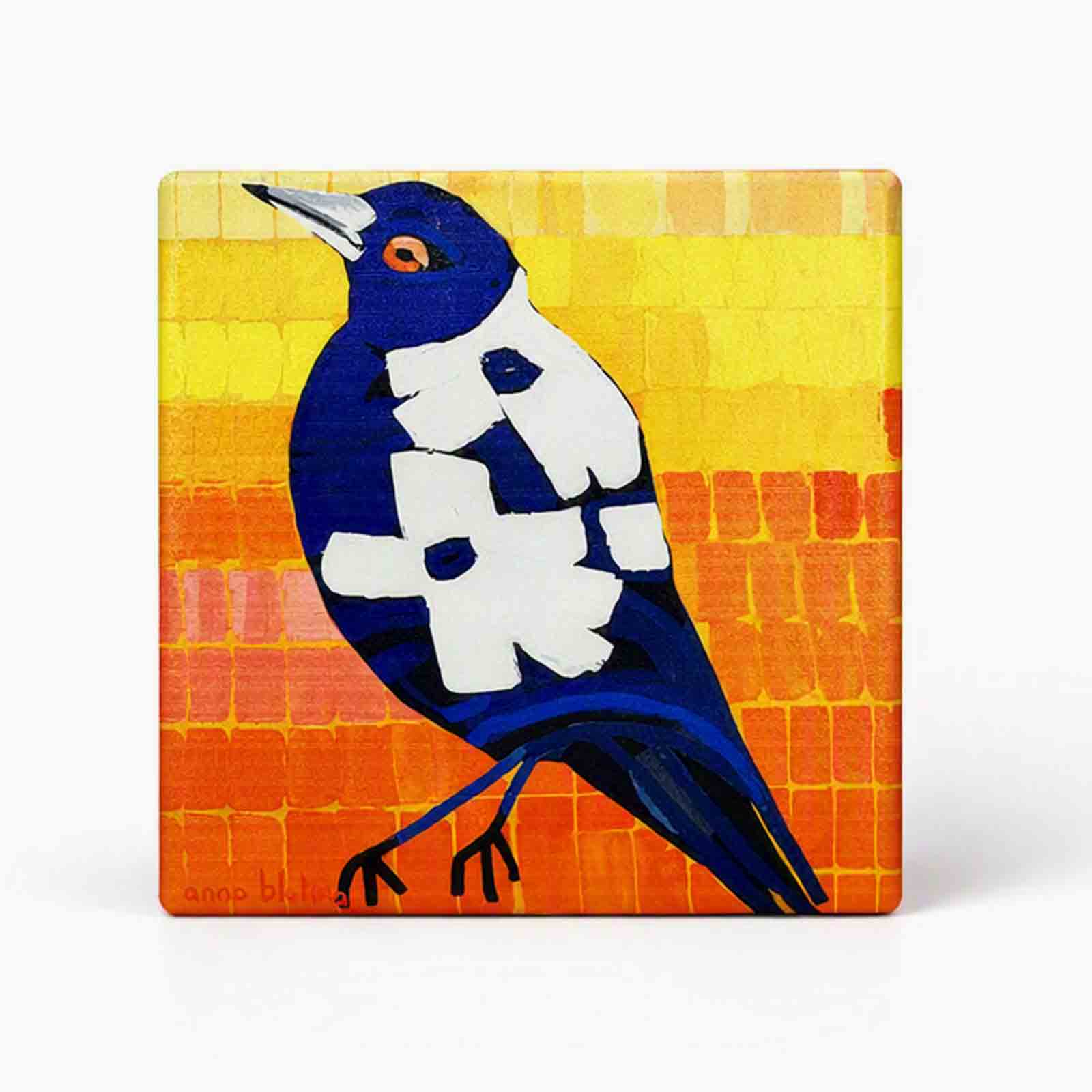 Anna Blatman - Magpie coaster from Anna&