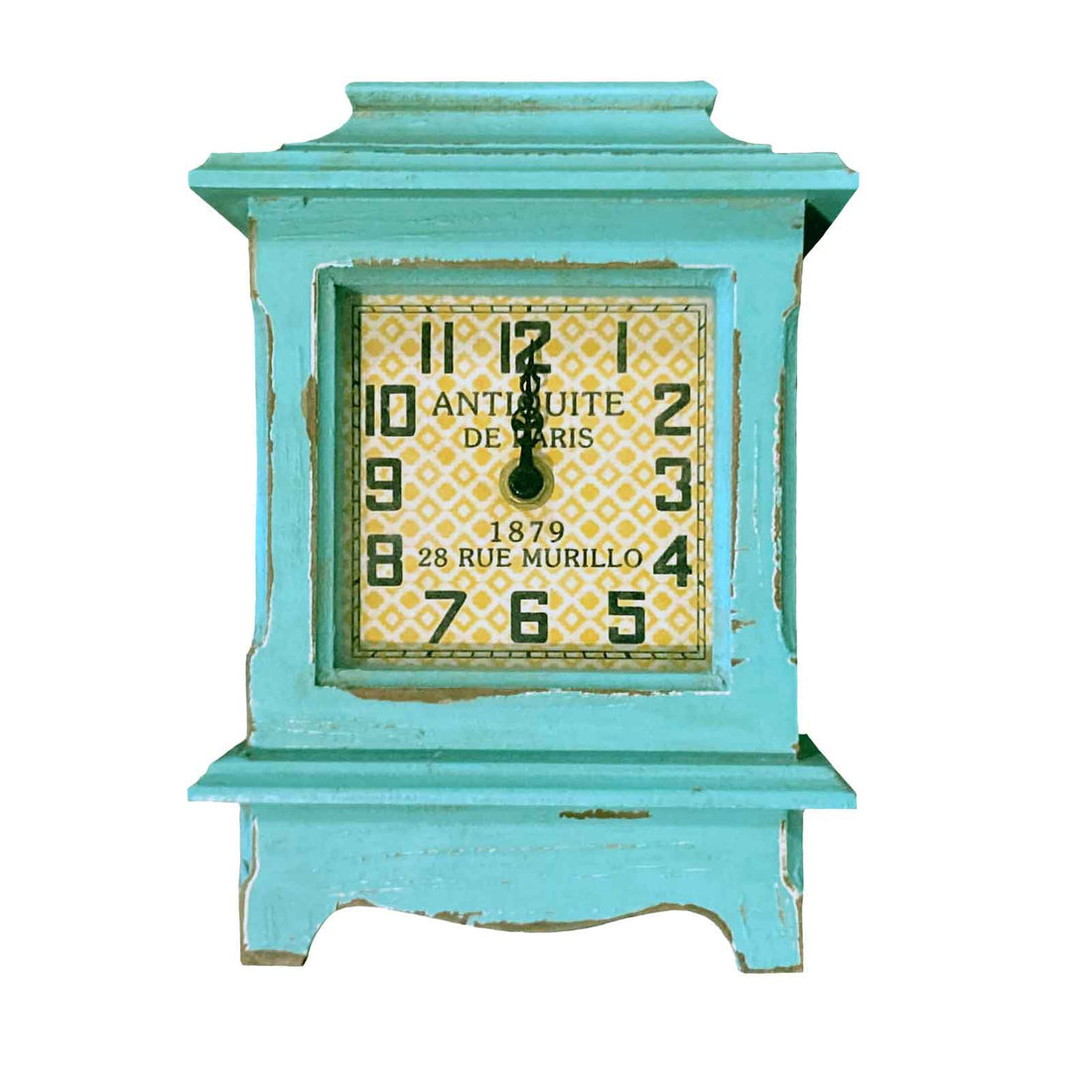 Antique De Paris Mantel Clock - Turquoise - Blue Green
