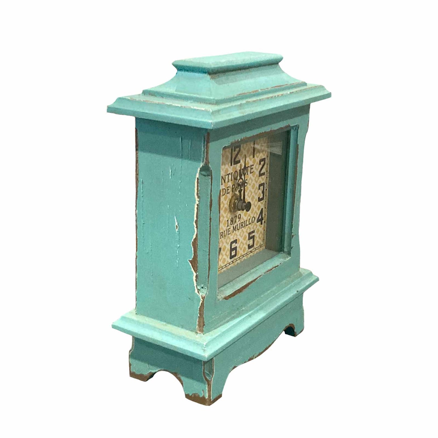 Antique De Paris Mantel Clock - Turquoise - Blue Green