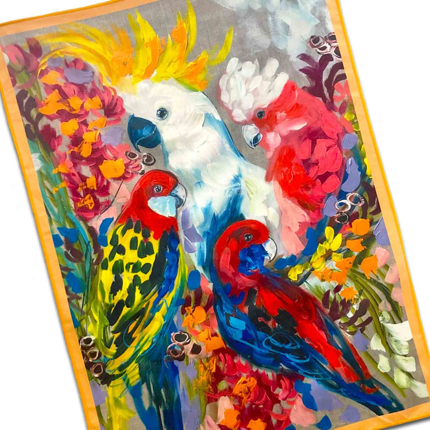 Australian Artist Amanda Brooks Bird Song Microfibre Souvenir Tea Towel